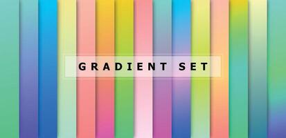 gradient set with a trendy color vector