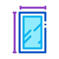 window dimensions icon vector outline illustration