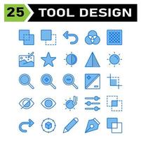 Internet of things icon set include combine, unite, edit, design, tool, exclude, undo, color, gradient, composition, editing, texture, image, picture, magic, improve, star, favorite, rate, contrast vector