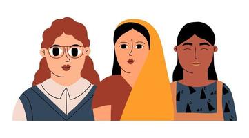 Women's History Month. Vector illustration in hand drawn style