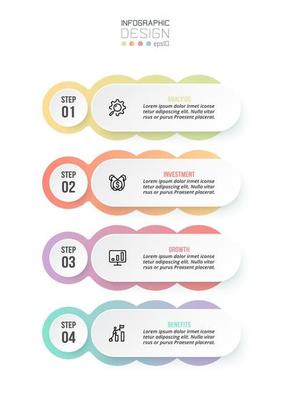 Infographic template business concept with workflow.