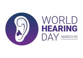 World Hearing Day Illustration to Raise Awareness on How to Prevent Deafness for Web Banner or Landing Page in Flat Cartoon Hand Drawn Templates vector