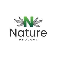 Nature product logo template design vector