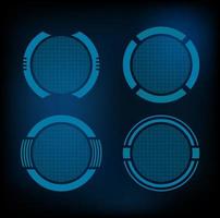 set of scfi cyber future frame modern element user interface vector