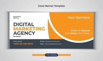 Digital marketing agency business banner design modern layout vector template