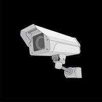 Cctv in coloring vector style, isolated on white background. Cctv in coloring vector style for coloring book.