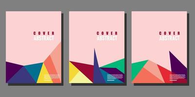 colección de carteles y plantillas de cubiertas geométricas abstractas vector