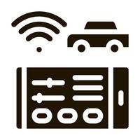 Geolocation Machines via Wi-Fi Icon Vector Glyph Illustration