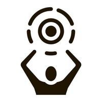 Human Hold Target Icon Vector Glyph Illustration