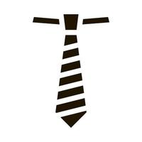 Striped Tie Icon Vector Glyph Illustration