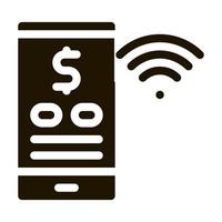 money management through wi-fi distribution icon Vector Glyph Illustration