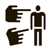 human bullying icon Vector Glyph Illustration