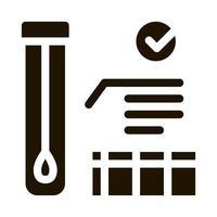 affirmative test tube material results icon Vector Glyph Illustration