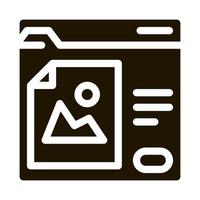 information sealed folder icon Vector Glyph Illustration