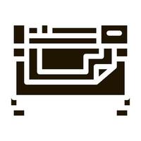 printer for work icon Vector Glyph Illustration