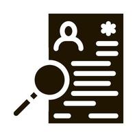 research cv icon Vector Glyph Illustration