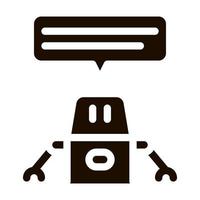 Artificial Intelligence Chat Bot Vector Sign Icon