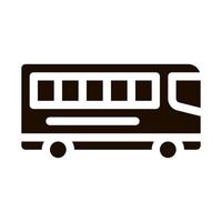 icono de signo de vector de autobús interurbano de transporte público