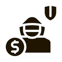 anti thief insurance icon Vector Glyph Illustration