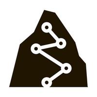 Direction Way Points Mountain Alpinism glyph icon vector