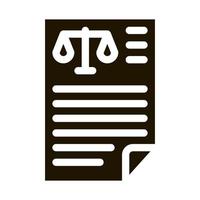 Judicial Document Law And Judgement Icon Vector Illustration