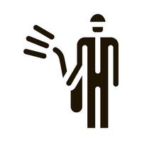 Human with Chemical Aerosol Icon Vector Glyph Illustration