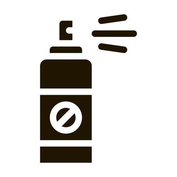 ilustración de glifo de vector de icono de aerosol químico