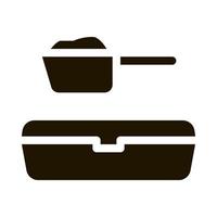 Sand Tray and Scoop Icon Vector Glyph Illustration