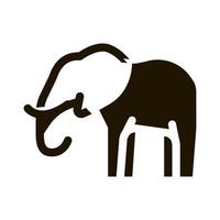 Elephant Icon Vector Glyph Illustration