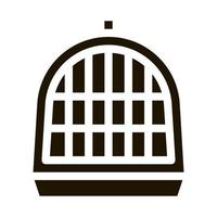 mascota jaula icono vector glifo ilustración