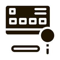 ilustración de glifo de vector de icono de estudio de tarjeta de crédito