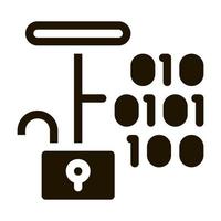 Hacking Binary Code Icon Vector Glyph Illustration