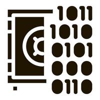 Computer Hacking with Binary Code Icon Vector Glyph Illustration