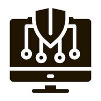 Personal Computer Protection Icon Vector Glyph Illustration