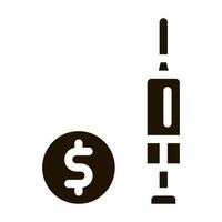 Expensive Medical Injection Icon Vector Glyph Illustration