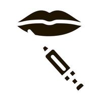 Lip Cosmetology Injection Icon Vector Glyph Illustration