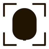 Scan Fingerprint Close-up Icon Vector Glyph Illustration