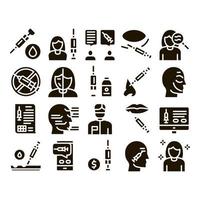 Injections Collection Elements Icons Set Vector