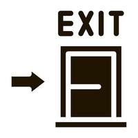 Fire-escape Exit Door Icon Illustration vector