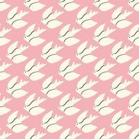 dove seamless pattern. The dove bird is a symbol of peace. vector drawing in doodle style