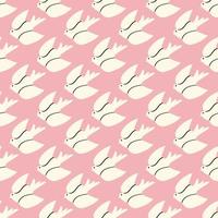 dove seamless pattern. The dove bird is a symbol of peace. vector drawing in doodle style