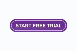 start free trial button vectors.sign label speech bubble start free trial vector