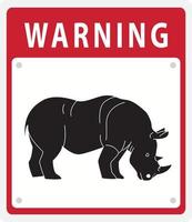 Rhino illustration design vector