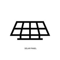 panel de energía solar simple icono vector ilustración aislada