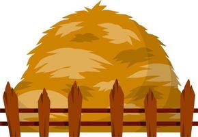 Sheaf of wheat ears. Rural crop. Autumn rustic element. Cartoon flat illustration. Bunch of harvest haystack vector