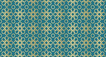 Abstract background with islamic ornament. Golden lined tiled motif. Arabic geometric seamless ornament pattern. Arabic geometric texture. Islamic background. Vector illustration