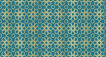 Abstract background with islamic ornament. Golden lined tiled motif. Arabic geometric seamless ornament pattern. Arabic geometric texture. Islamic background. Vector illustration