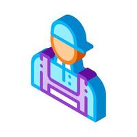 Conditioner Repairman Worker isometric icon vector illustration