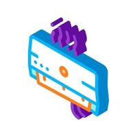 Broken Office Conditioner isometric icon vector illustration