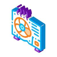 Broken Conditioner System isometric icon vector illustration